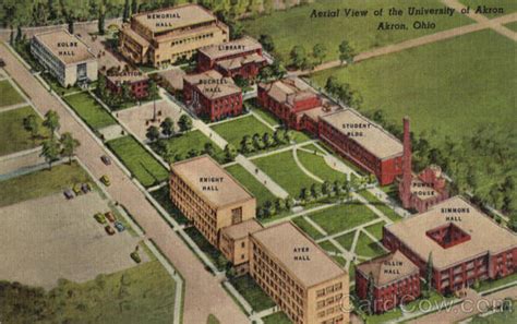 Aerial View Of The University Of Akron Ohio