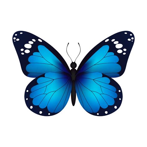 Blue Monarch Butterfly Clipart