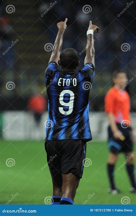 Samuel Eto`o Celebrates after the Goal Editorial Image - Image of game, footballer: 187212700