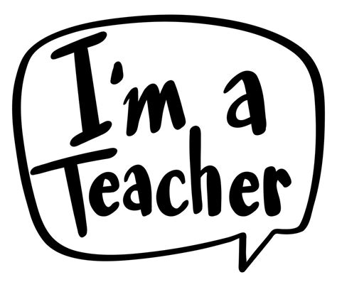 Word expression for I am a teacher 370386 Vector Art at Vecteezy