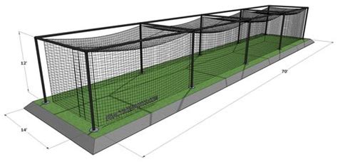 Best dimensions for a Baseball Batting Cage? | Batting cages, Batting ...