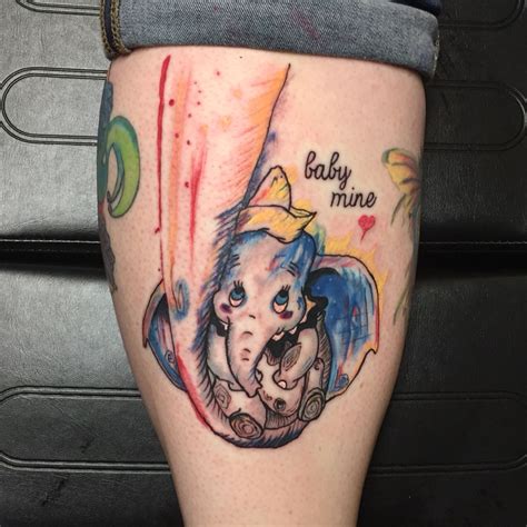 Dumbo watercolor tattoo | Animal tattoos, Ink, Animal tattoo