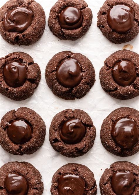 Chocolate Thumbprint Cookies - JoyFoodSunshine