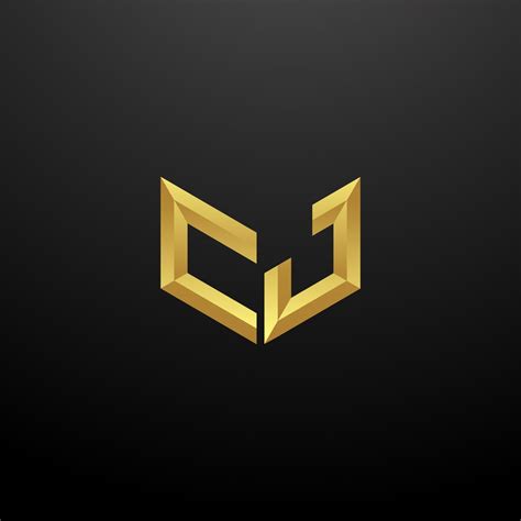 CJ Logo Monogram Letter Initials Design Template with Gold 3d texture 2816220 Vector Art at Vecteezy