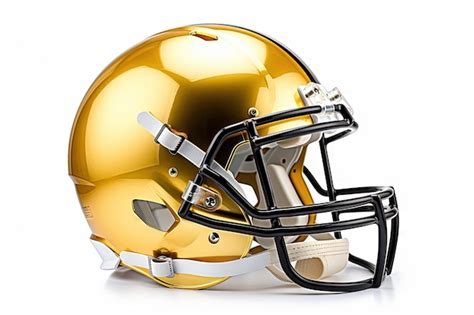 Premium AI Image | Isolated white gold football helmet