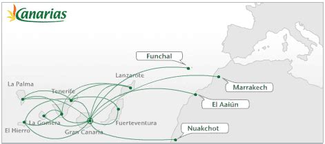 Binter Canarias route map