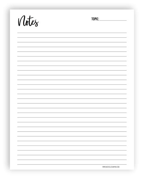 Note Taking Template Printable