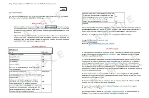 ICA | SG Arrival Card (SGAC) with Electronic Health Declaration