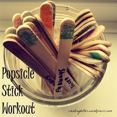 Popsicle Stick Workout