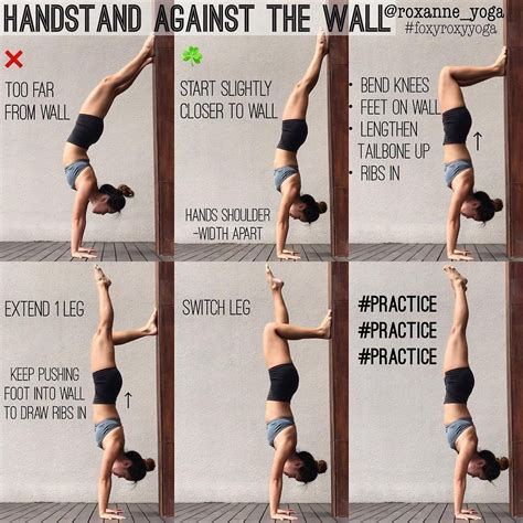 #Repost @roxanne_yoga ・・・ Handstand against the wall The wall is a ...