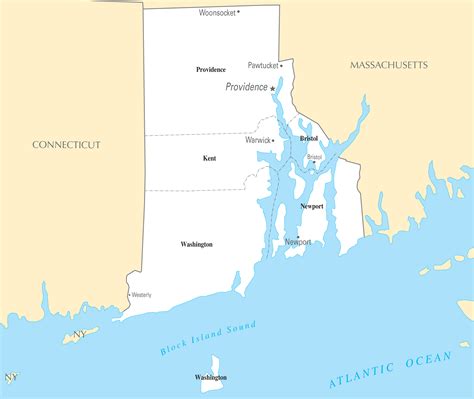 Rhode Island Cities And Towns • Mapsof.net