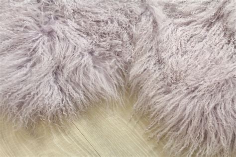 Light Purple Fur Rug | Eluxury Home