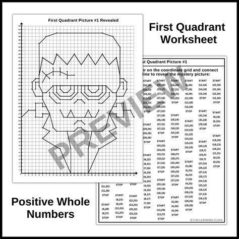 Free printable halloween coordinate graphing worksheet, Download Free ...