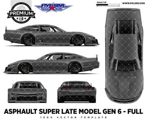 Asphalt Gen-6 Super Late model - Full 'Premium' Vector Template ...