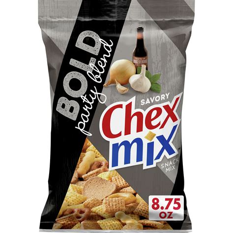 Chex Mix Snack Mix, Bold Party Blend, Savory Snack Bag, 8.75 oz ...