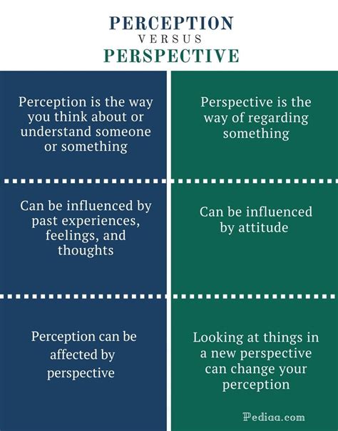 Difference Between Perception and Perspective - Perception vs Perspective Comparison Summary ...