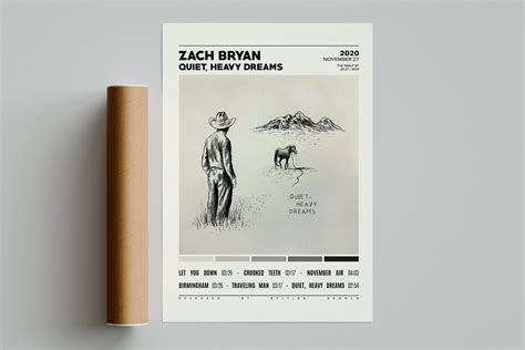 Zach Bryan Posters / Quiet, Heavy Dreams Poster sold by Gabriel ...