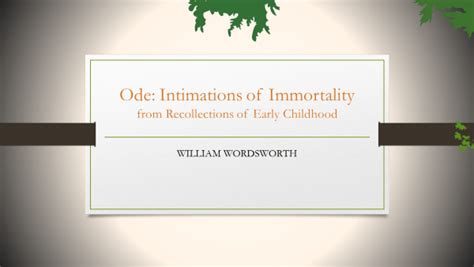 Ode: Intimations of Immortality Summary (Line by Line) +PPT - VidzHome