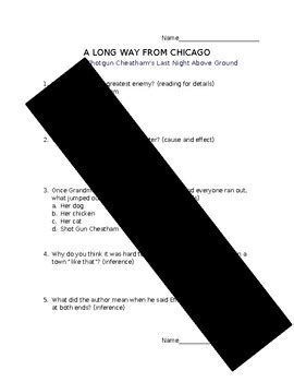 A Long Way From Chicago Novel Study by History and Reading Resources Made Easy