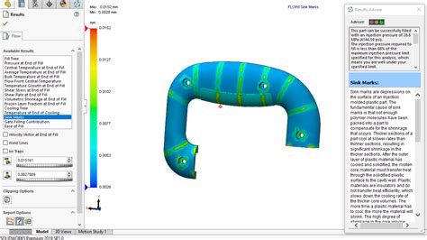 Identifying Sink Marks Using SOLIDWORKS Plastics - TriMech Store