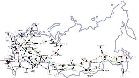 Russia Rail Map - Rail transport in Russia - Wikipedia Trans Siberian ...