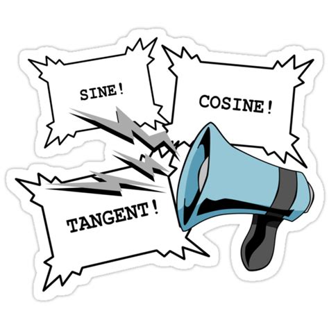 "Sine!Cosine!Tangent!" Stickers by scarlet-neko | Redbubble