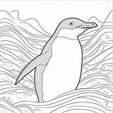 Premium Photo  A Cartoonish Adelie penguin coloring Page For Kids Low sketch template