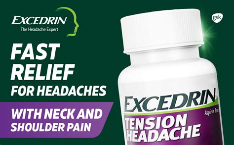 Excedrin Tension Headache Relief Caplets - 100 Count, Head, Neck, and Shoulder Pain Relief