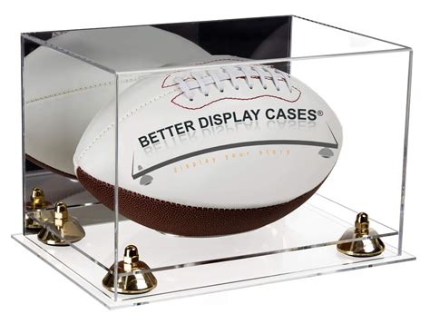 Acrylic Football Display Case With Mirror Risers and Clear - Etsy