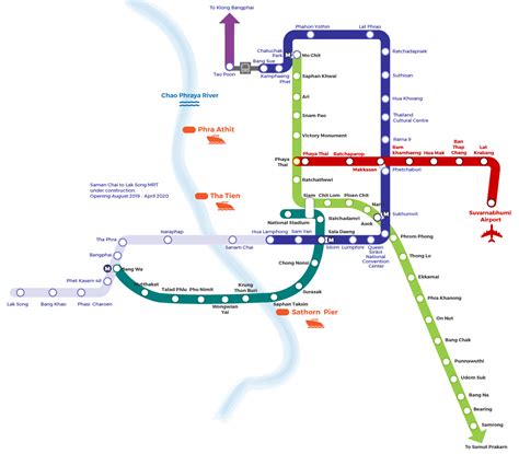 BTS and MRT routes in Bangkok - My Thai Cooking