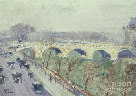 The Pont Royal in Paris, 1928 Painting by Ury Lesser - Fine Art America