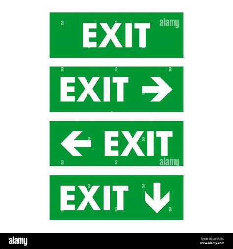 Exit Sign Vector Logo Template Illustration Design. Vector EPS 10 Stock Photo - Alamy