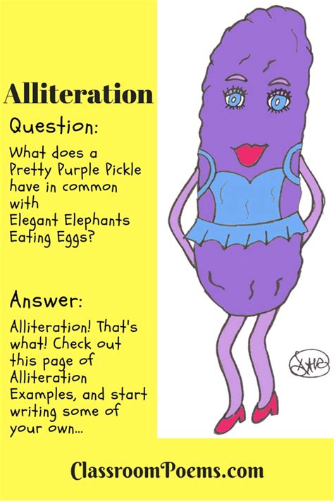 Alliteration Examples | Alliteration examples, Alliteration, Teaching ...