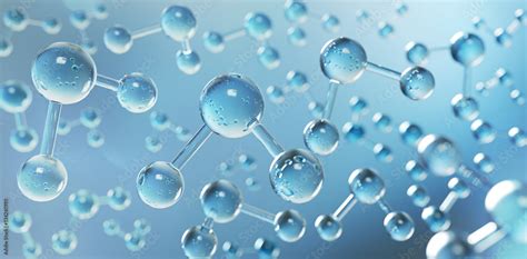 water molecule model, Science or medical background, 3d illustration. Stock Illustration | Adobe ...