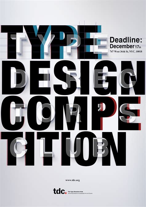 TDC-Type Design Competition Poster on Behance