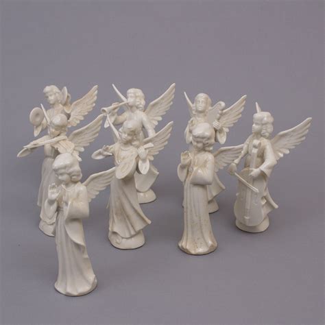 Dresden Porcelain Angel Figurines with Musical Instruments | EBTH