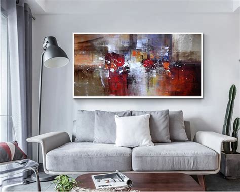 Abstract Modern large canvas wall art huge handmade oil painting ...