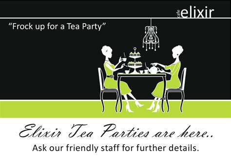 ELIXIR TEA PARTIES – Cafe Elixir