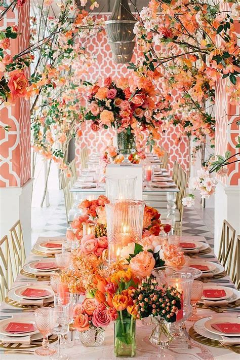 Coral Wedding Decor Guide for 2022 | Wedding Forward | Coral wedding decorations, Summer wedding ...