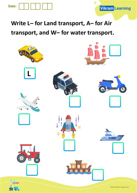 Download write l– for land transport, a– for air transport, and w– for water transport ...