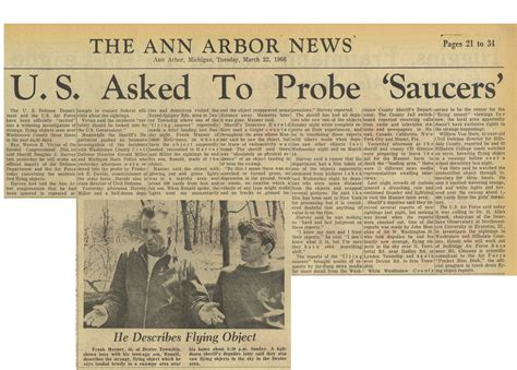 U.S. Asked To Probe "Saucers" | Ann Arbor District Library