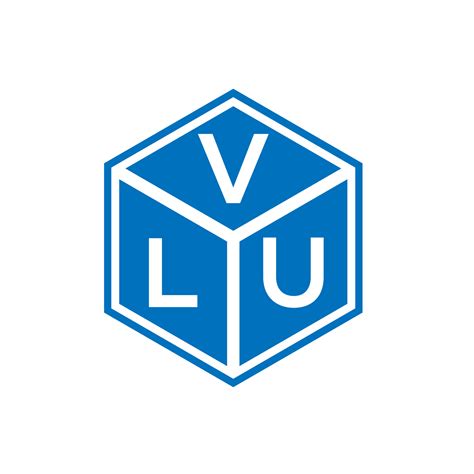 diseño de logotipo de letra vlu sobre fondo negro. concepto de logotipo de letra de iniciales ...