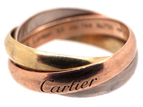 Cartier Three Colour Gold Russian Wedding Ring - The Antique Jewellery ...