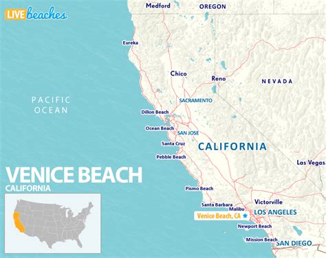 Map of Venice Beach, California - Live Beaches