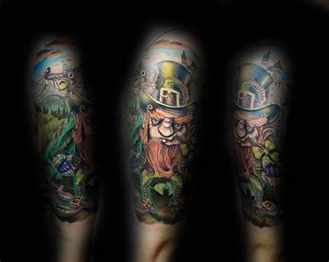 50 Leprechaun Tattoo Designs For Men - Irish Folklore Ink Ideas