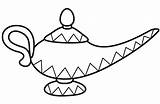 Genie Lamp coloring Page  ColouringPages sketch template