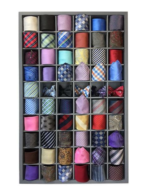 60 Tie box, Tie Display case, tie holder, tie rack, Neck Ties, Closet ...