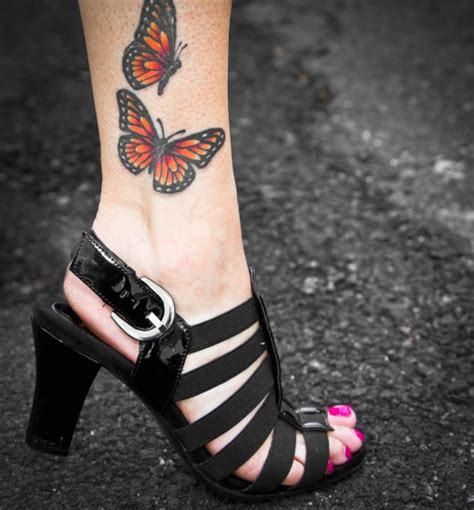 Butterfly Foot Tattoos Designs For 2011 | Guys Fashion Trends 2013