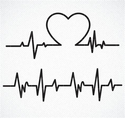 Heart Beat SVG, Ekg Svg Heartbeat Svg Heartbeat Clipart Heartbeat Line ...