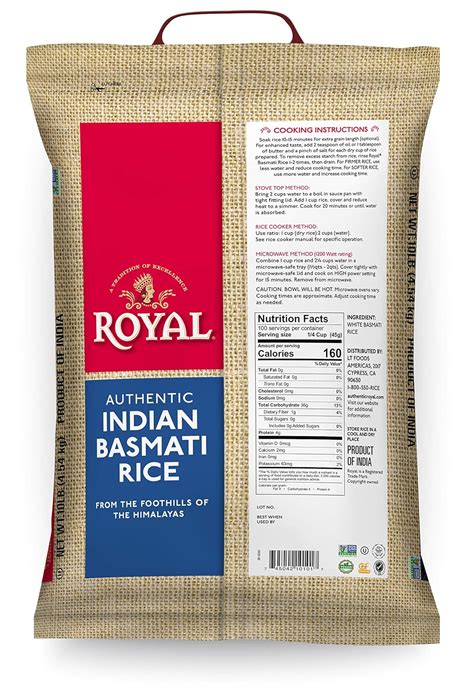 royal basmati rice nutrition